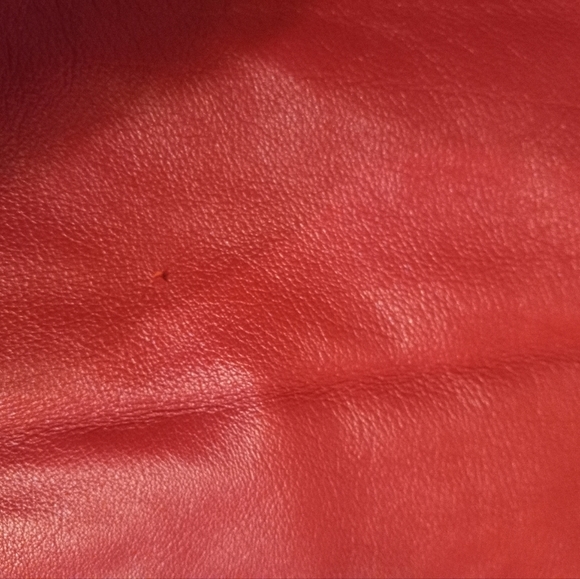 CHIC'S  Design Jacket Red Leather  Blazer Button Down  Size 12/44 chest - Picture 12 of 12